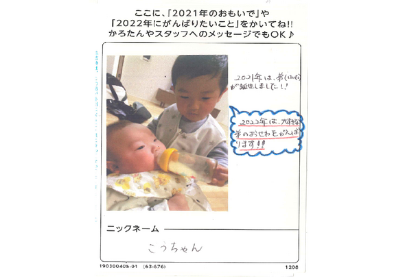 お年玉　はがき　案内　がんばりたいこと